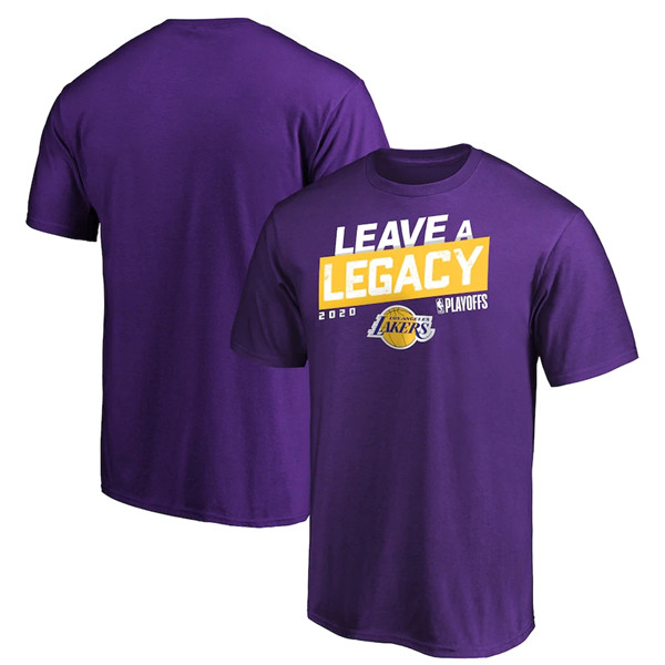 Men's Los Angeles Lakers 2020 Purple Playoffs Bound ISO SloganNBA T-Shirt